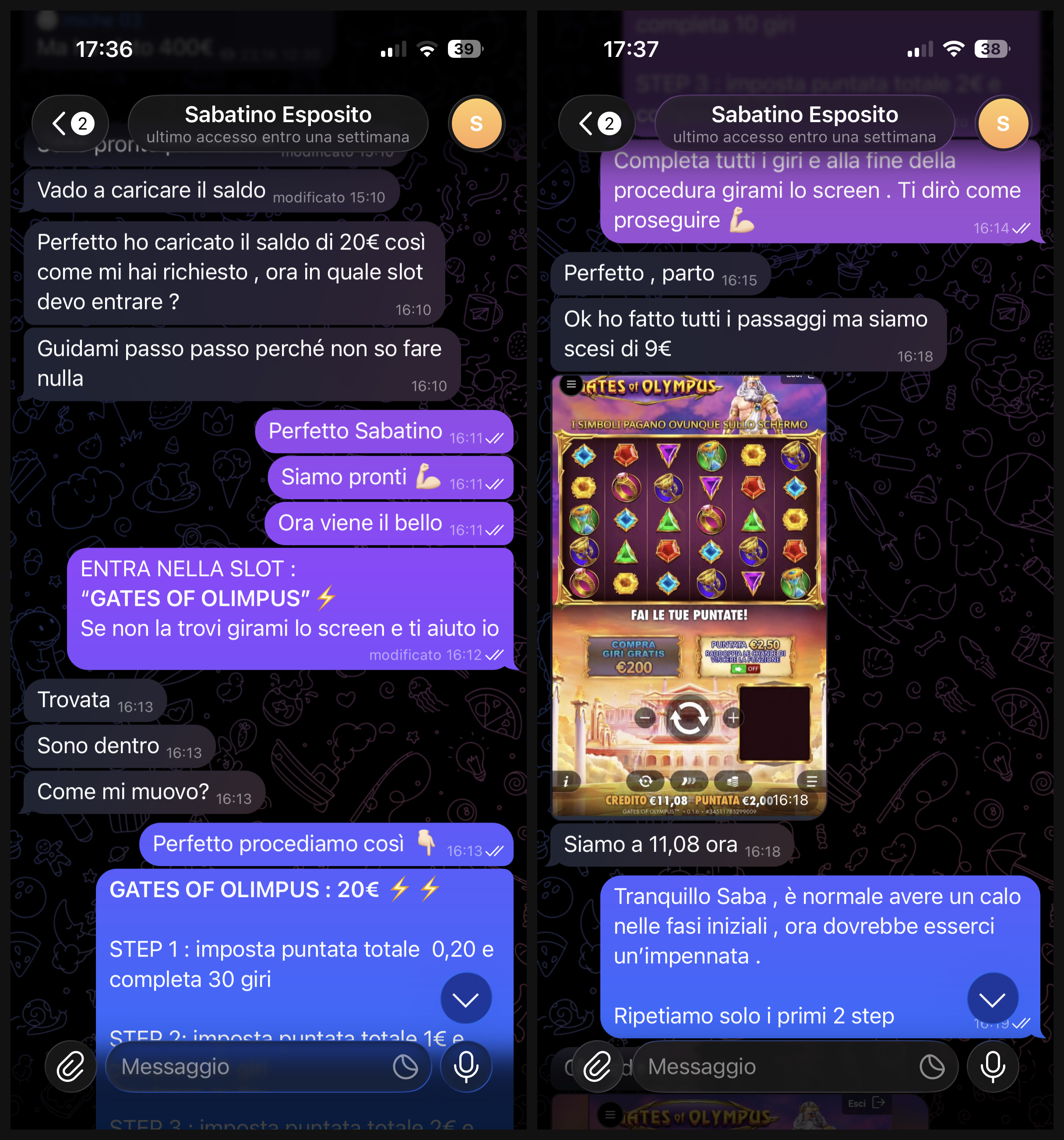 Caso studio, fase 1: dati personali e contenuti espliciti oscurati